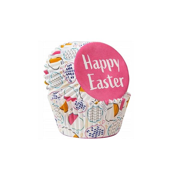 Košíčky papierové veľkonočné Happy Easter 75 ks
