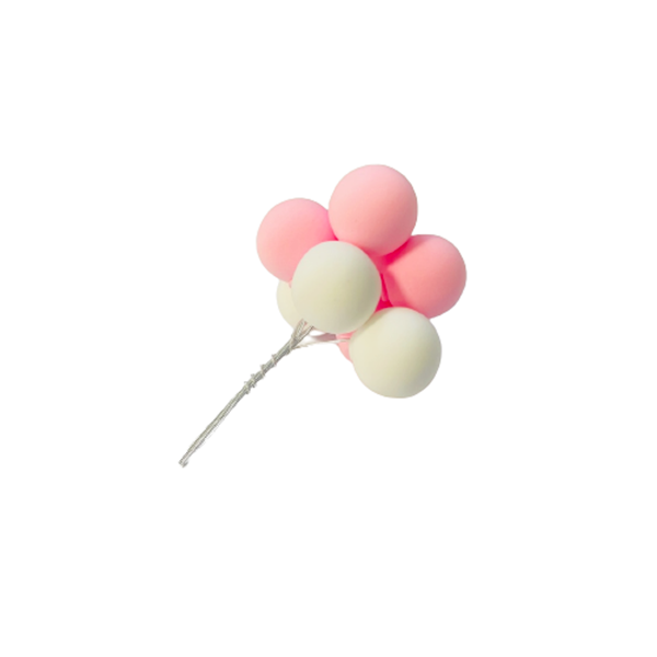 Zápich balóny bielo-ružové