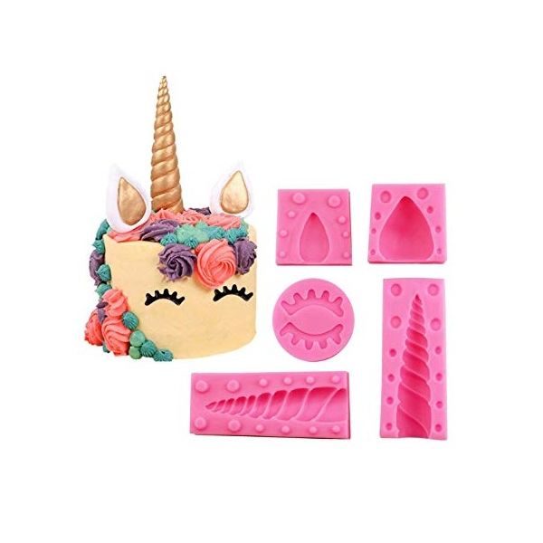 Form silicone unicorn set of 5 pcs