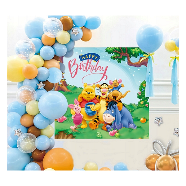 Ballongirlande + Winnie Puuh-Poster