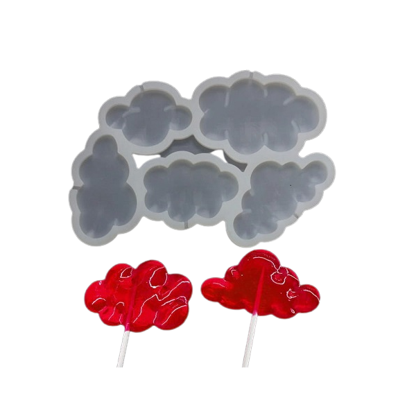 Form Silikon Lutscher Wolken 5 Stk