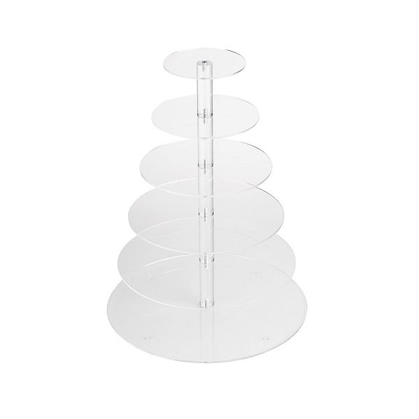 Muffin stand acrylic 6-tier round