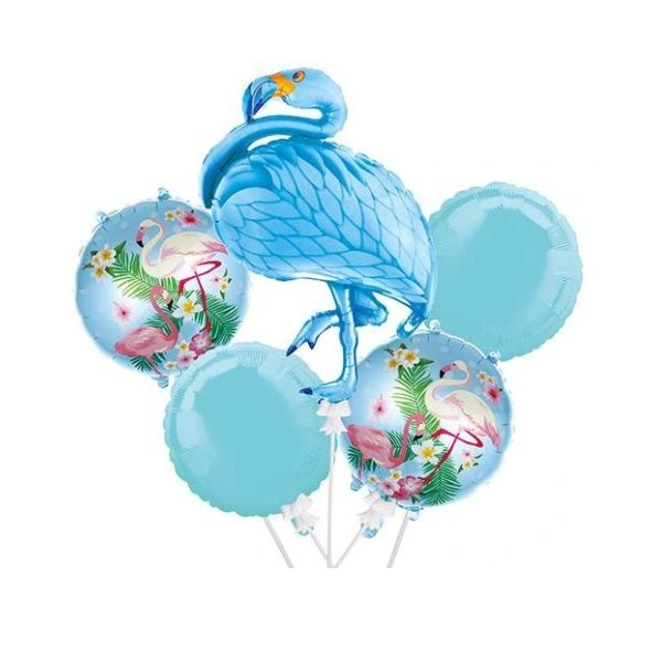 Balóny - modré plameniak 5 ks
