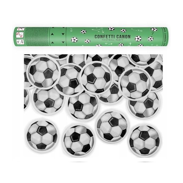 Konfety v tube futbalová lopta