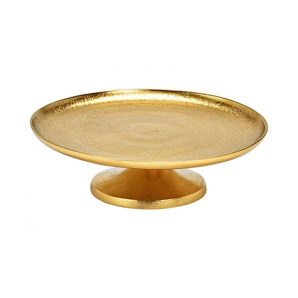 Golden metal cake stand 27 cm