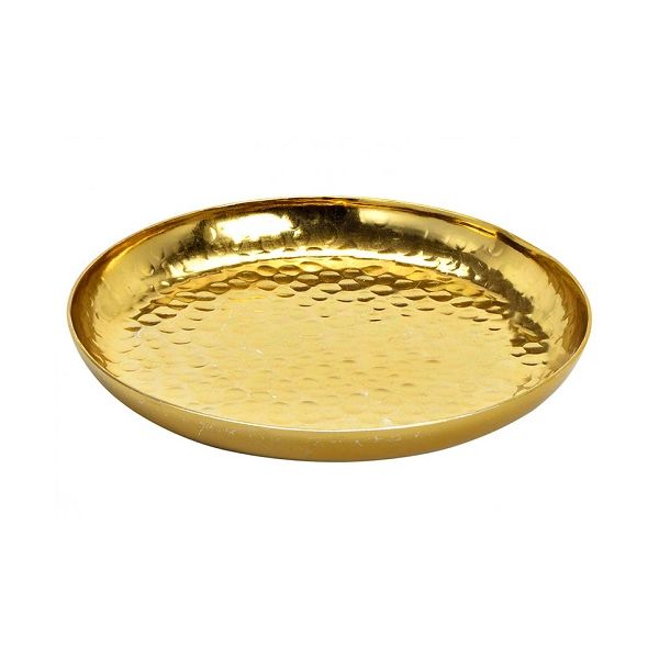 Goldenes Metalltablett 20 cm