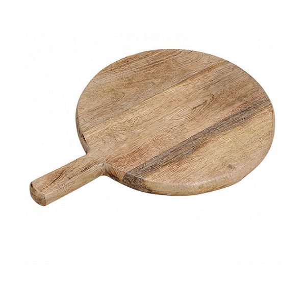 Serving tray with wooden handle 25/34 cm