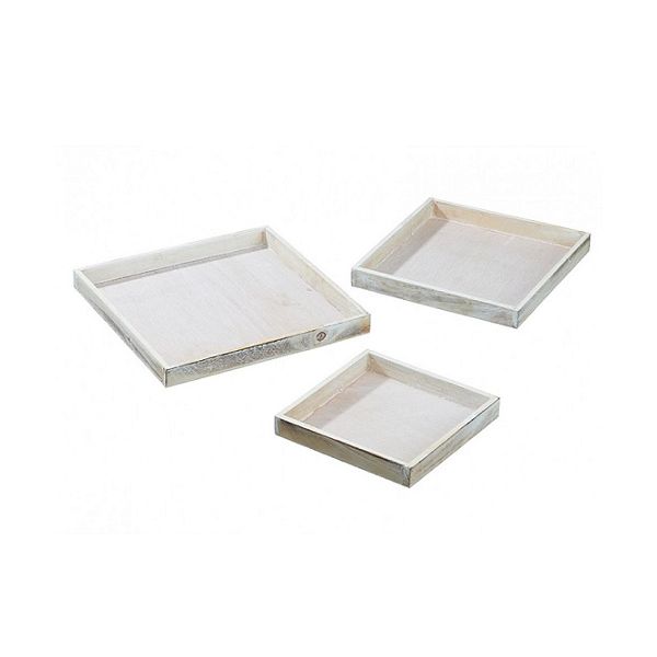 Wooden tray set of 3 pcs