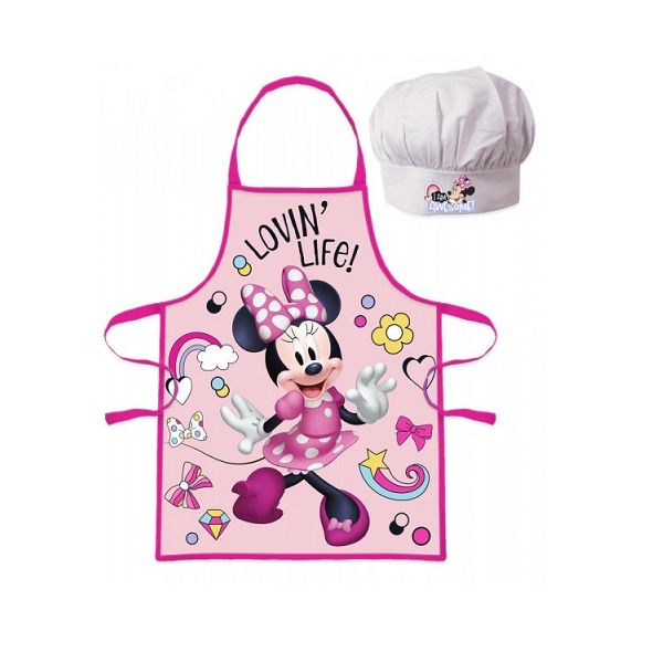 Children&#39;s apron Minnie Lovin life + cap