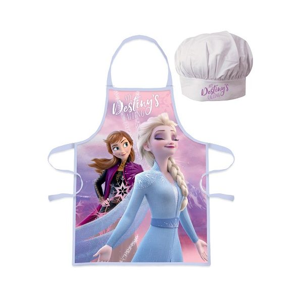 Children&#39;s apron Anna and Elsa II + cap