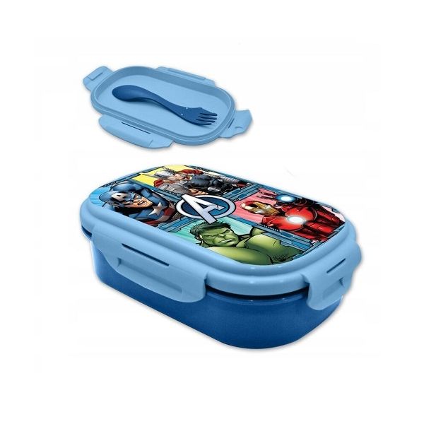 Avengers snack box with cutlery