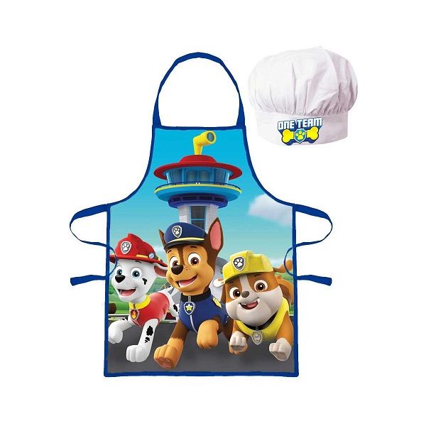 Kinderschürze Paw Patrol mit Turm + Mütze