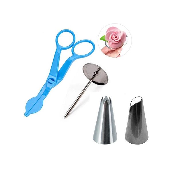Set of tips, scissors, mushroom - 4 pcs