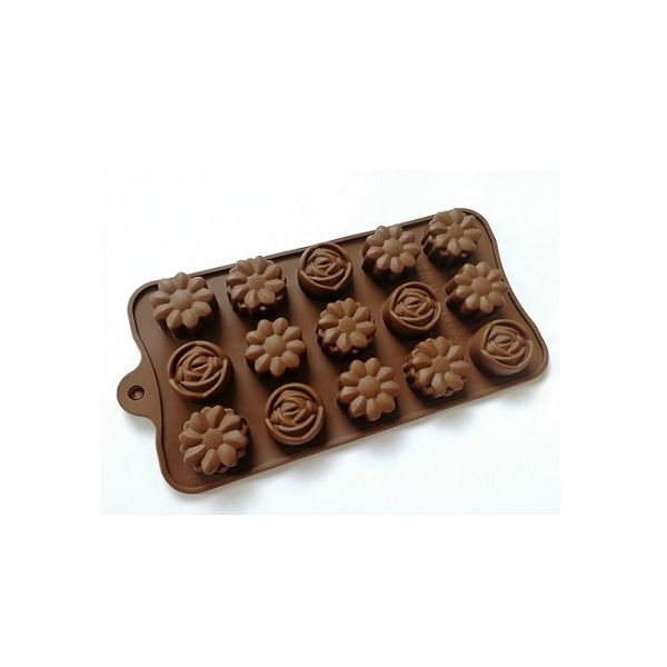 Silicone mold of daisies and roses 15 pcs