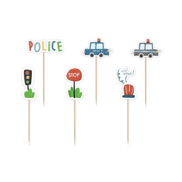 Zápich - policie, auta, semafor 6 ks