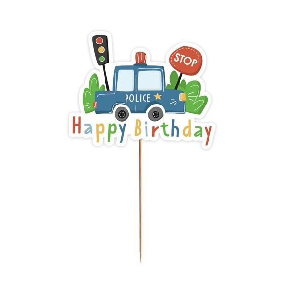 Zápich - Happy Birthday Policajné auto