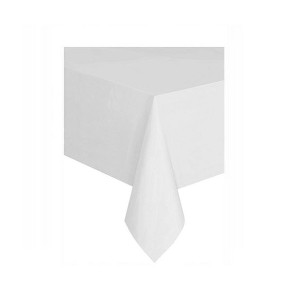 White foil tablecloth 137x274 cm
