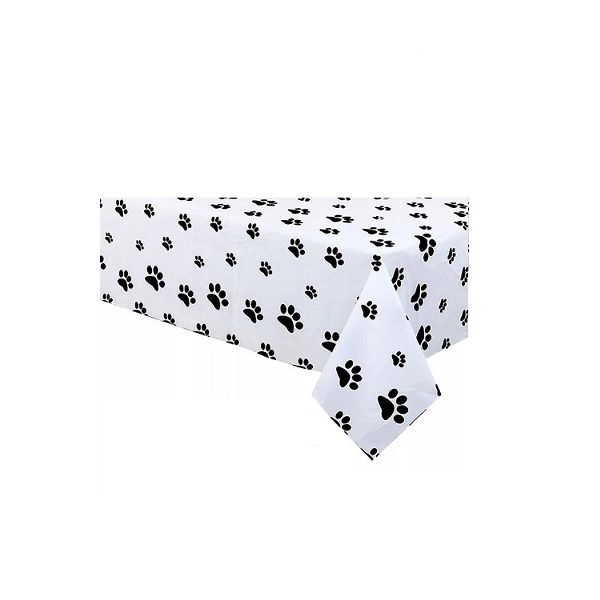 White tablecloth with black legs 137x274 cm