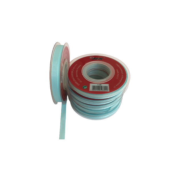 Hellblaues Satinband 6 mm - 18 m