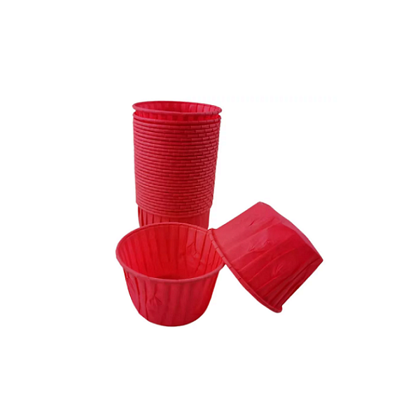 Red paper cups 48 pcs