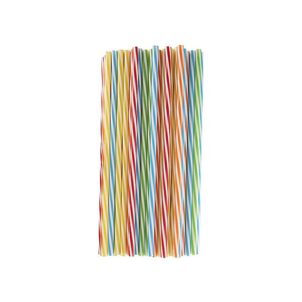 Colored plastic straws 50 pcs