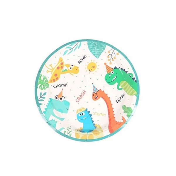 Dinosaur paper plate 17.5 cm 6 pcs