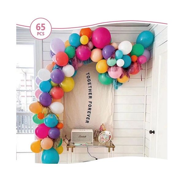 Girlanda balóny farebné 65 ks