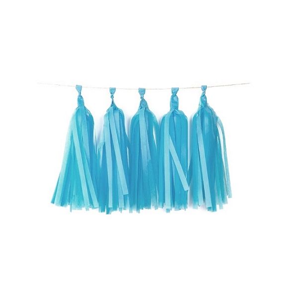 Garland tassels blue 35 cm