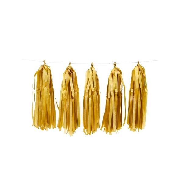 Girlanda z frędzlami w kolorze złotym 35 cm