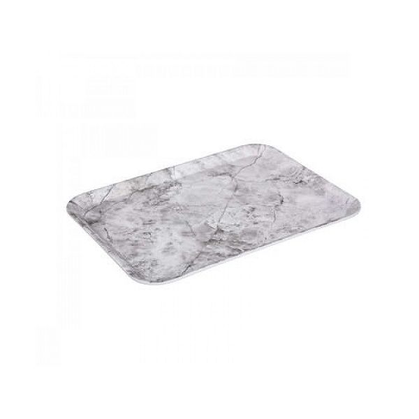 Tablett Marmor weiß Melamin 33 x 43 cm