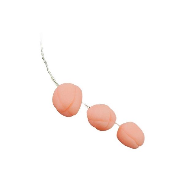 Buds bundle on a wire salmon