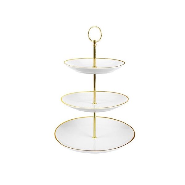 Stojan 3-patrový porcelán/kov