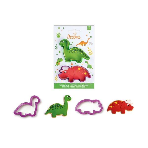 Dinosaur cutters 2 pieces