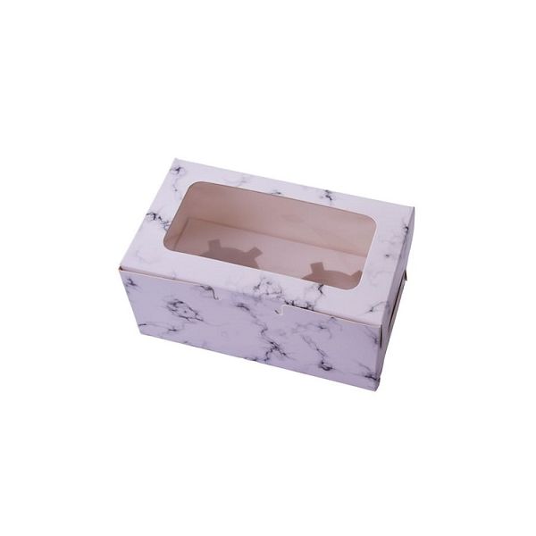 Marble box for 2 muffins