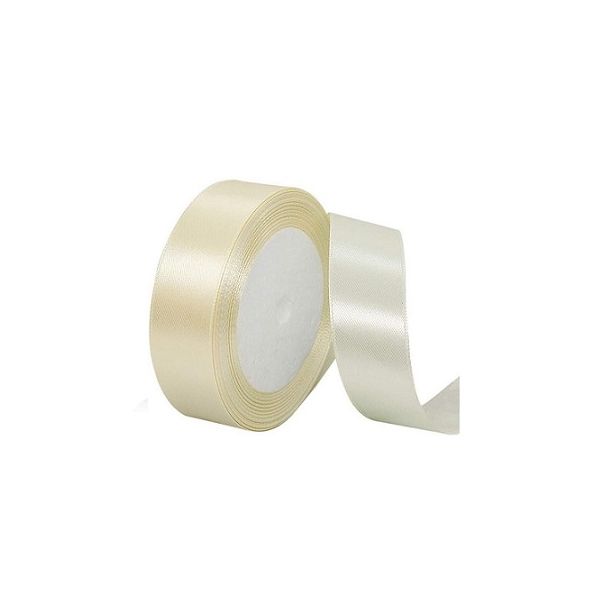 Cream satin ribbon 2 cm x 23 m