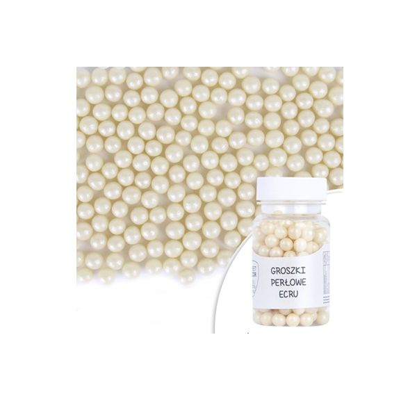 Cream pearl beads 6mm 50 g