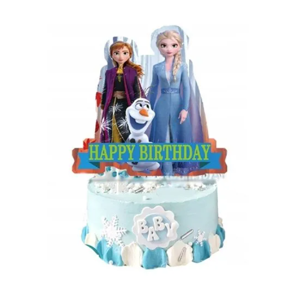 Boldog születésnapot Frozen Elsa, Anna és Olaf kártya