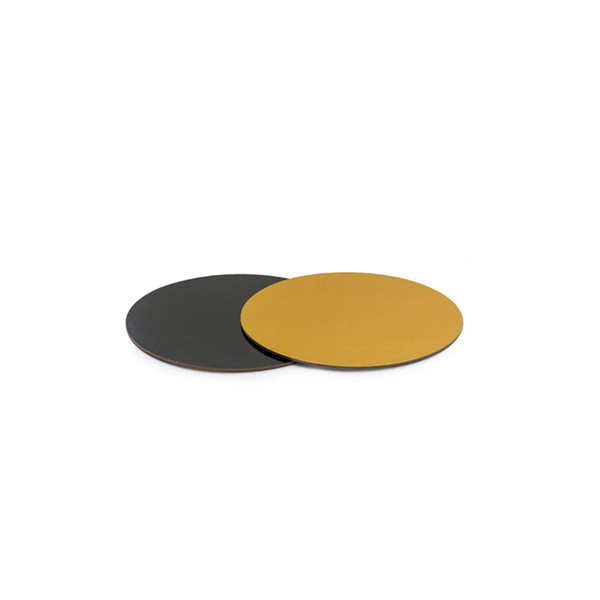 Podkładka dwustronna złoto-czarna gładka krawędź 30 cm