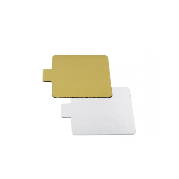 Gold mat 7 x 7 cm with handle