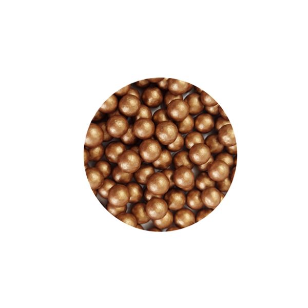 Posyp perličky tmavo zlaté 7 mm 60 g