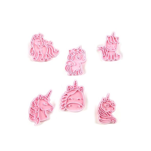 Unicorn cookie cutters 6 pcs