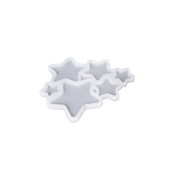 Mold silicone lollipop stars 6 pcs