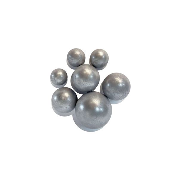 Chocolate silver balls mix sizes 7 pcs