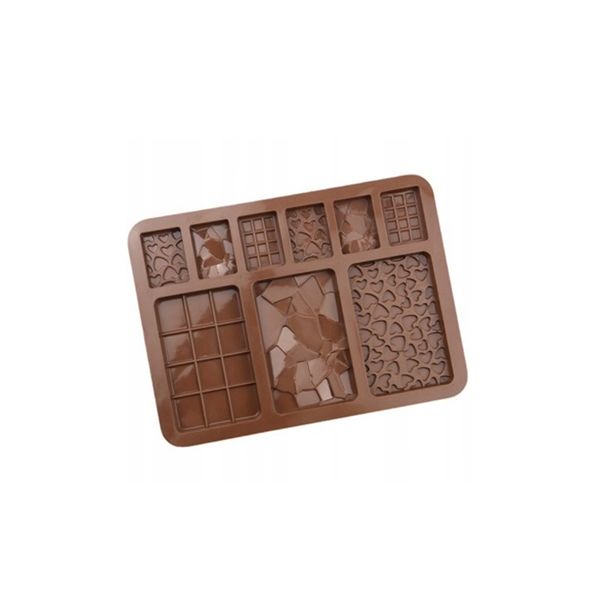 Silicone mold for chocolate bars mix