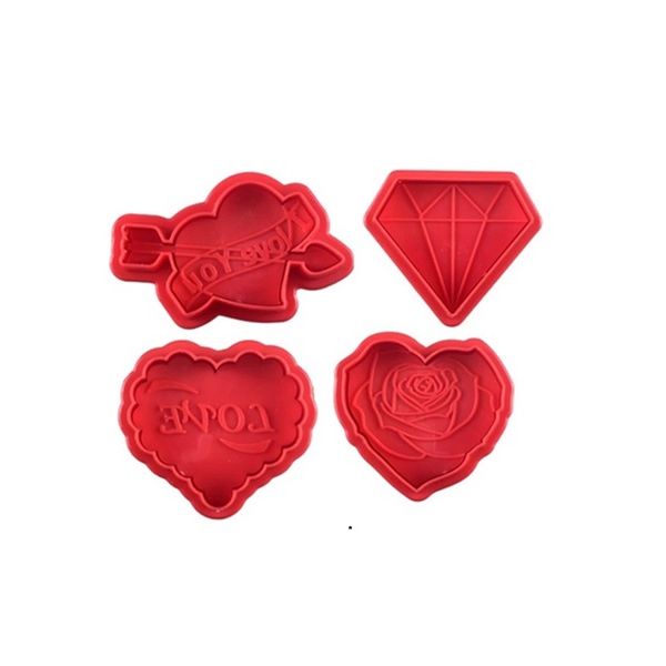 Heart and diamond cutter 4 pcs