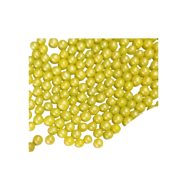 Green-yellow pearl beads 50 g
