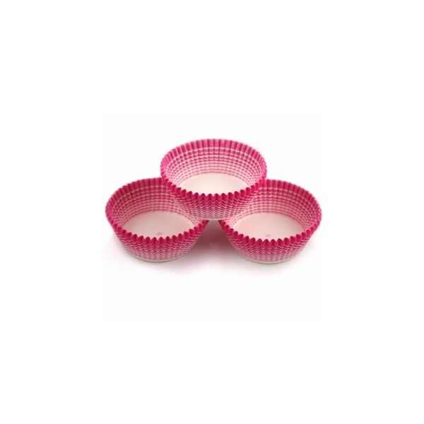 Kubki papierowe różowo-białe 44 mm 100 szt
