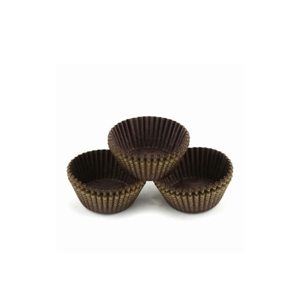 Brown-gold paper cups 40 mm 100 pcs