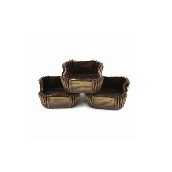 Square brown paper cups 36 mm 100 pcs