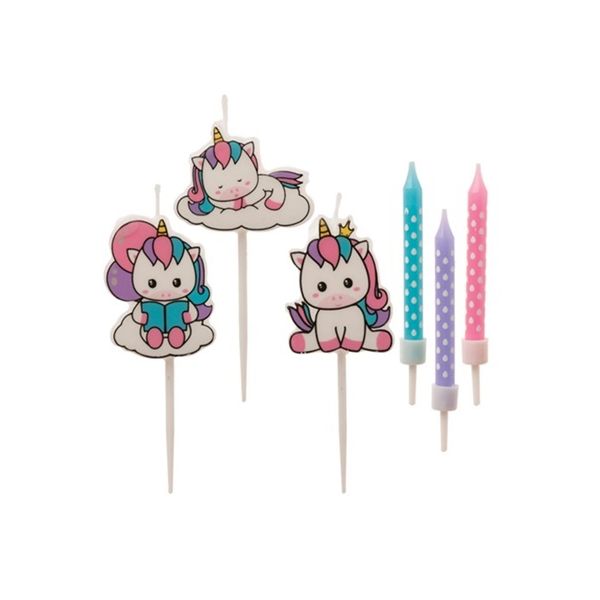 Candles Unicorn set of 15 pcs